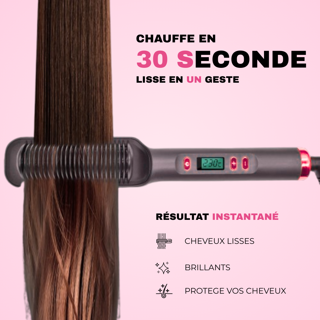 Brushair - Obtenez des cheveux lisses et parfaits comme au salon en seulement 2 minutes !